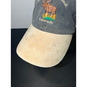 Magpie Snow Mountain‎ Ranch Colorado Moose Gray Suede Hoof Print Strapback Cap